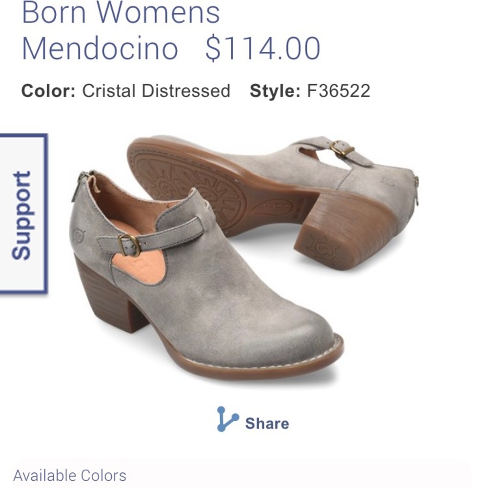 Born Mendocino ankle bootie gray size 9